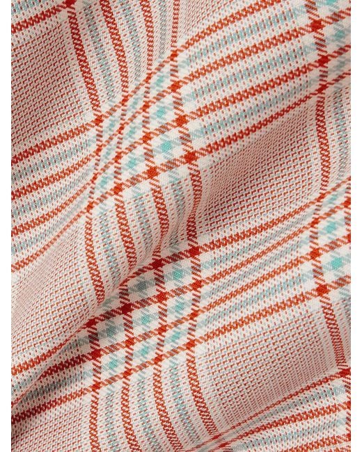 Jil Sander Pink Checked Cotton And Wool-Blend Shirt