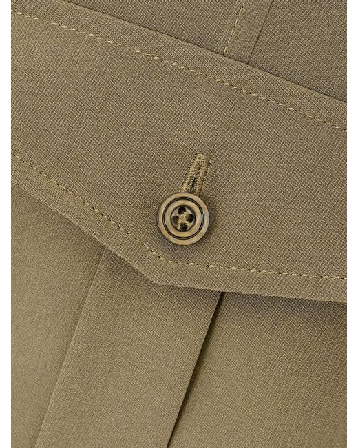 Tom Ford Green Silk Crepe De Chine Shirt