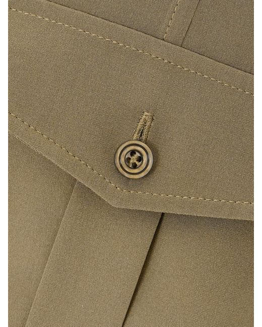 Tom Ford Green Silk Crepe De Chine Shirt