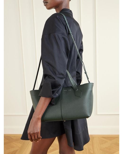 Proenza Schouler Black East West Chelsea Textured-Leather Tote