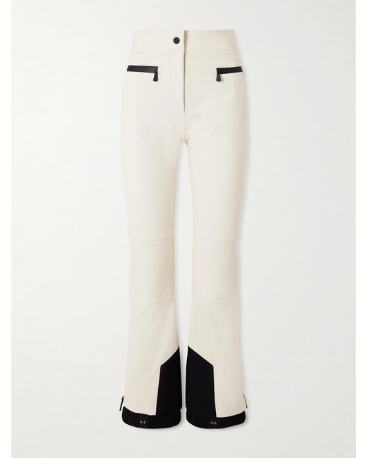 Moncler White Paneled Bootcut Ski Pants