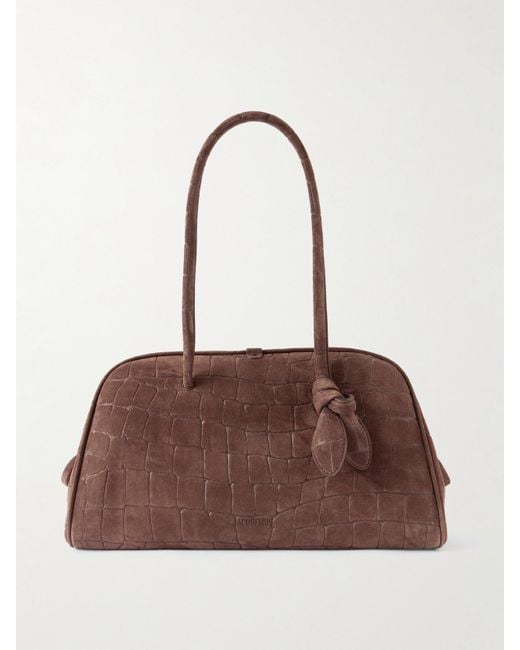 Sac À Main En Daim Effet Croco Le Grand Turismo Jacquemus en coloris Brown