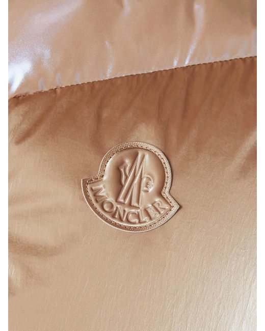 Moncler Pink Faucille Quilted Metallic Shell Down Vest