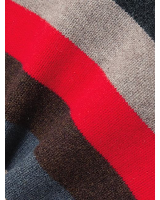 Tory Burch Red Merino Wool Turtleneck Sweater