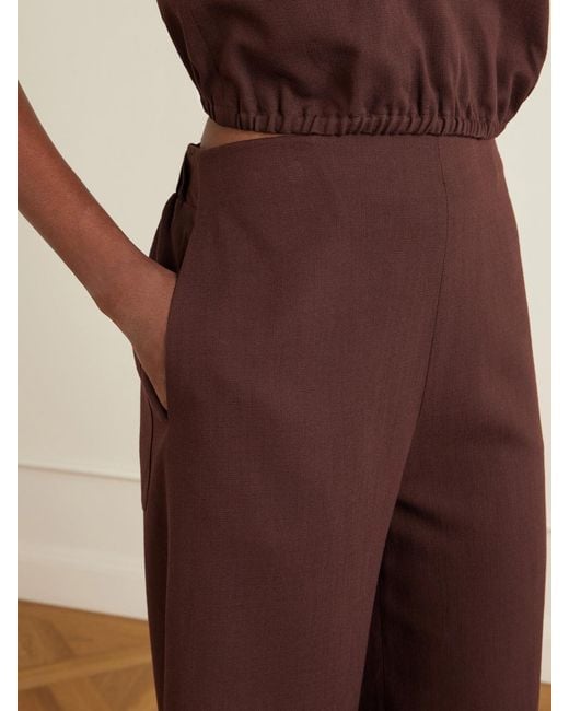 TOVE Purple Zadie Poplin Wide-Leg Pants