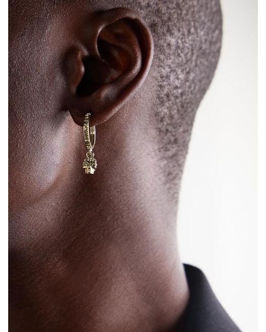 Boucles D'Oreilles En Métal Et Cristaux Alexander McQueen en coloris Natural