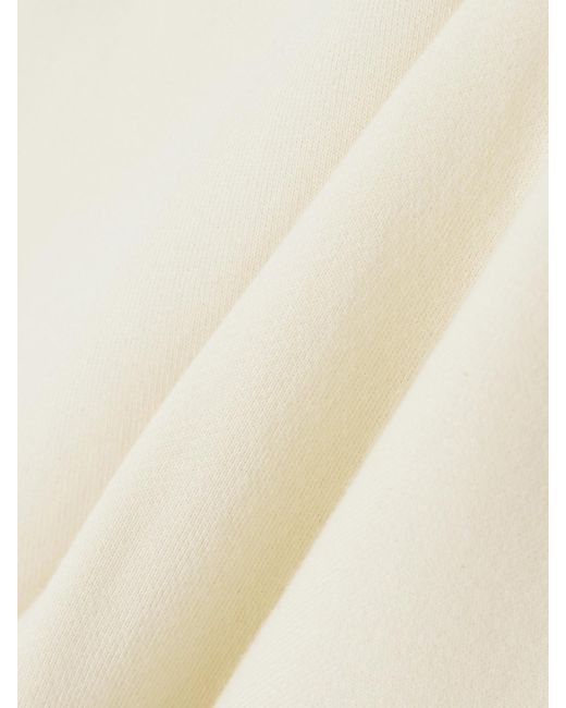 ÉTERNE Natural Boyfriend Embroidered Cotton And Modal-Blend Terry Shorts