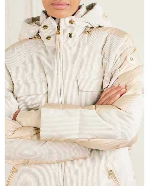 Bogner Natural Marli Shell-Trimmed Corduroy Down Jacket