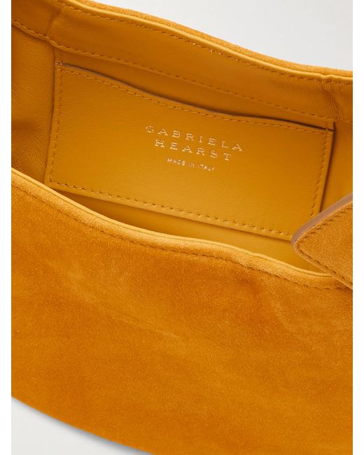Gabriela Hearst Orange Soft Demi Clutch Aus Veloursleder