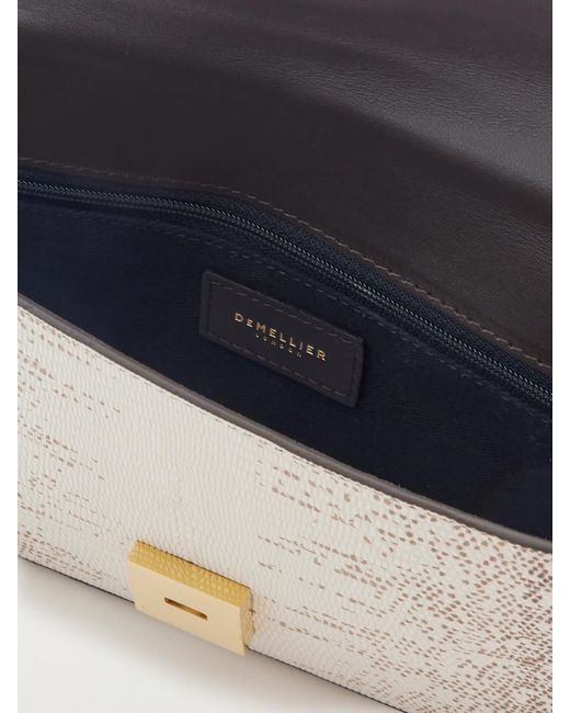 DeMellier London Natural The Vancouver Clutch Aus Leder Mit Eidechseneffekt