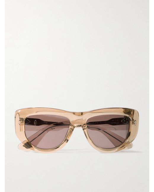 Jacques Marie Mage Pink Erin Wasson The Sud Sonnenbrille Mit Eckigem Rahmen Aus Azetat