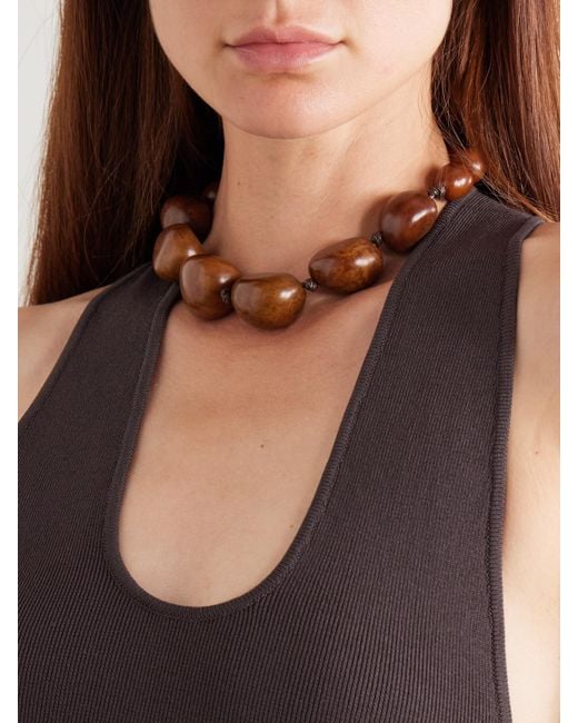 Hunting Season Natural The Statement Tagua And Leather Necklace