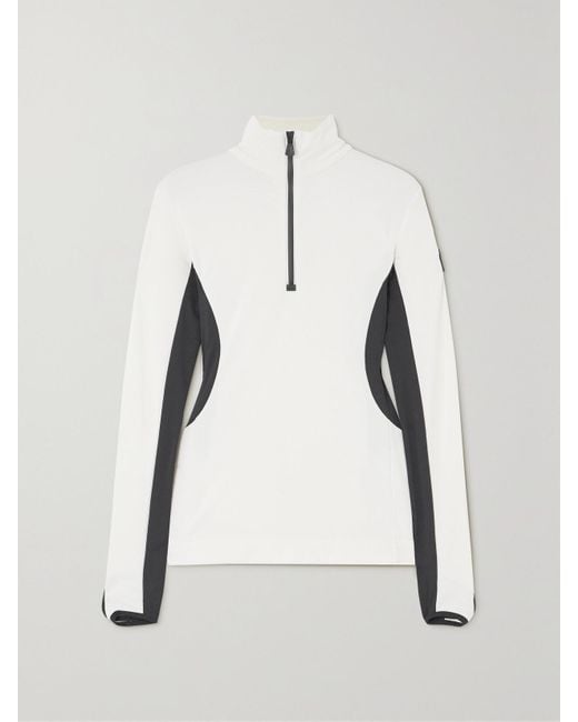 Moncler Natural Color-Block Stretch-Jersey Base Layer
