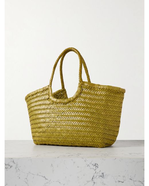 Dragon Diffusion Green Nantucket Große Tote Aus Geflochtenem Leder