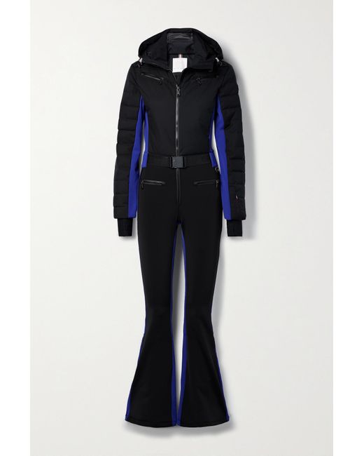 Erin Snow Luna Hooded Belted Striped Recycled Eco-sporty Ski Suit in ...