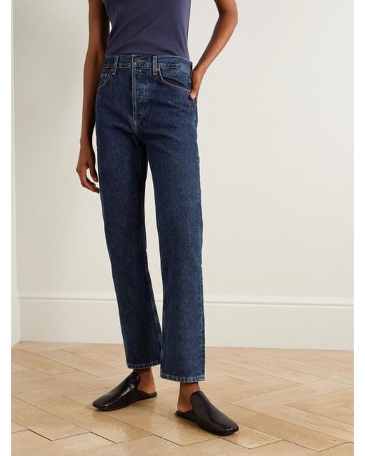 Agolde Blue '90S Pinch Waist High-Rise Straight-Leg Jeans