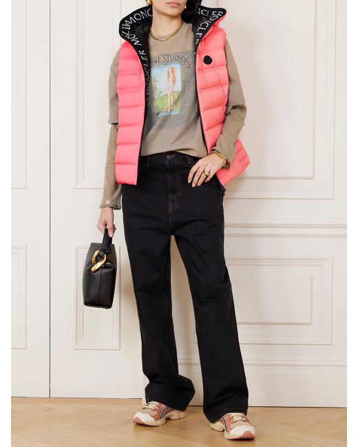 Moncler Pink Aliterse Quilted Shell Down Vest