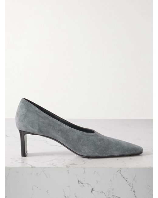 Khaite Gray Cecilia Pumps Aus Veloursleder
