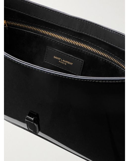 Saint Laurent Black Le 5 À 7 Mini Schultertasche Aus Lackleder
