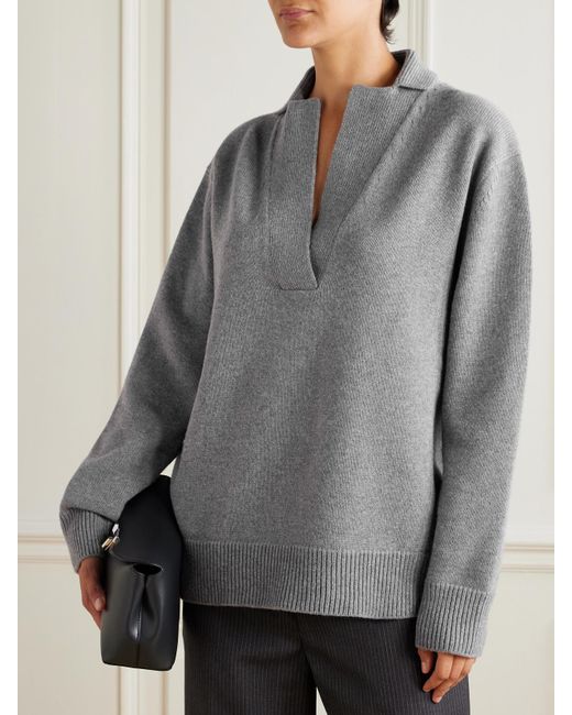 Veronica de Piante Gray Emilie Pullover Aus Einer Woll-Kaschmirmischung