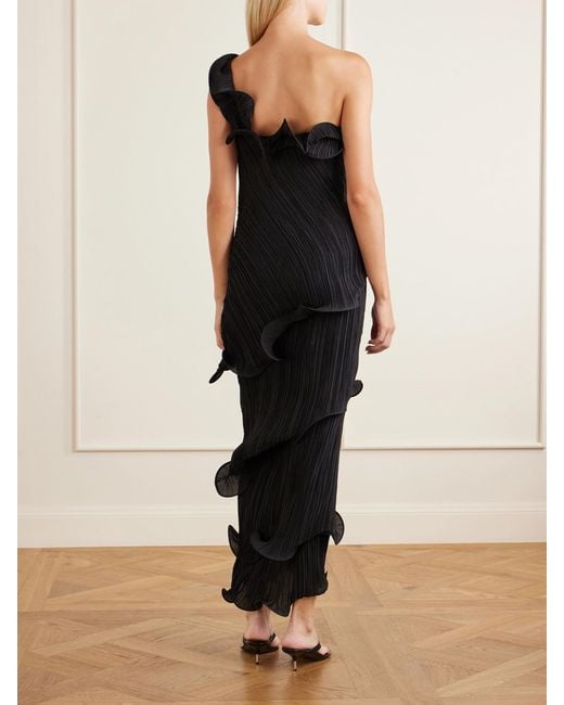 Cult Gaia Blue Payton Cloqué Gown