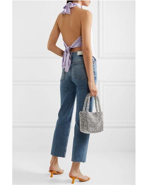 HARMUR Open-back Silk-satin Halterneck 