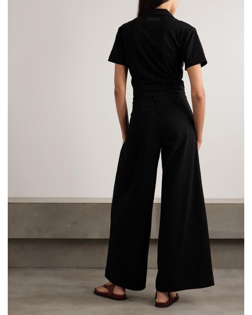 Rivet Utility Black Stylist Cotton-Blend Twill Jumpsuit