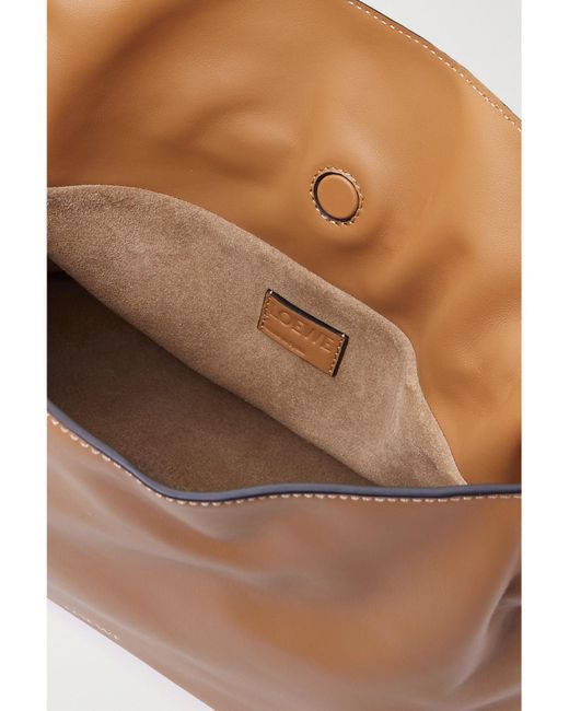Loewe Brown Flamenco Leather Clutch