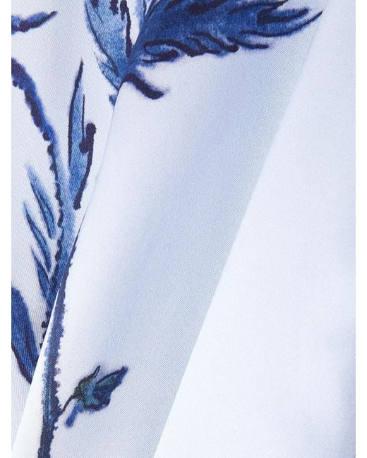 Altuzarra Blue Kat Maxirock Aus Seidensatin Mit Blumenprint