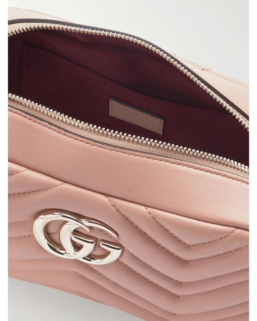 Gucci Pink Gg Marmont Quilted Leather Shoulder Bag