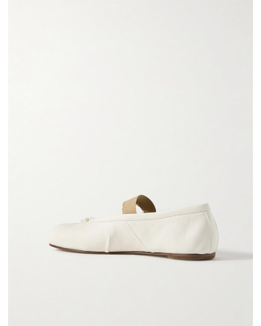 Maison Margiela White Tabi Ballerinas Mit Geteilter Kappe Aus Leder