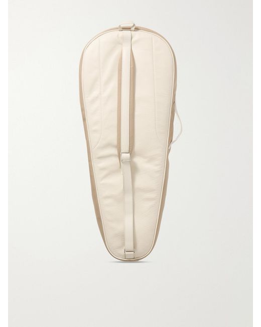 Brunello Cucinelli Natural Leather And Mesh Tennis Racket Bag