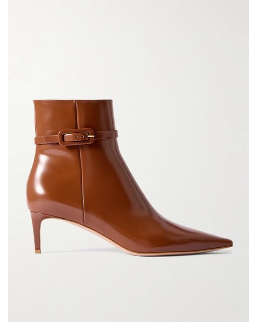 Gianvito Rossi Brown Tokio 55 Leather Ankle Boots