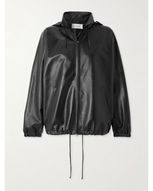 The Row Black Jilly Leather Jacket