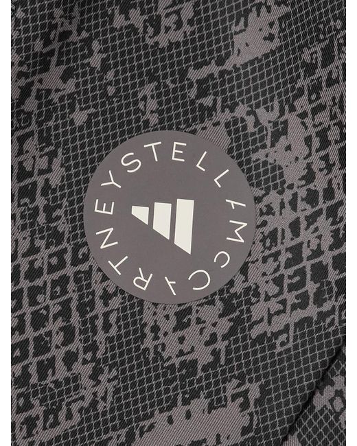 Adidas By Stella McCartney Gray Leggings Aus Recyceltem, Bedrucktem Stretch-Material