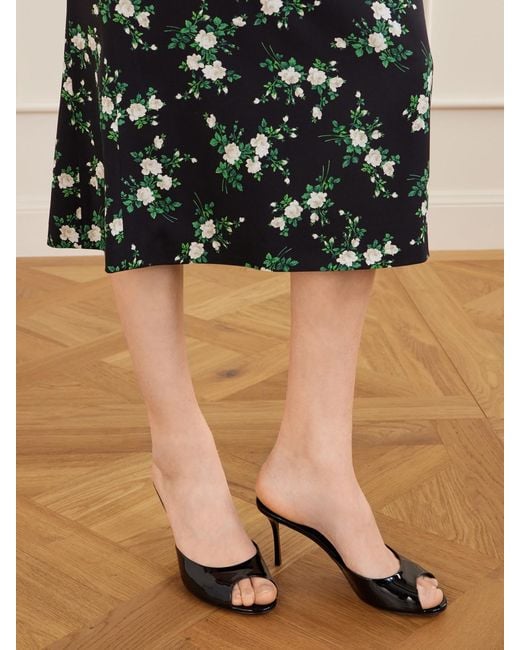 Dolce & Gabbana Black Patent-Leather Sandals