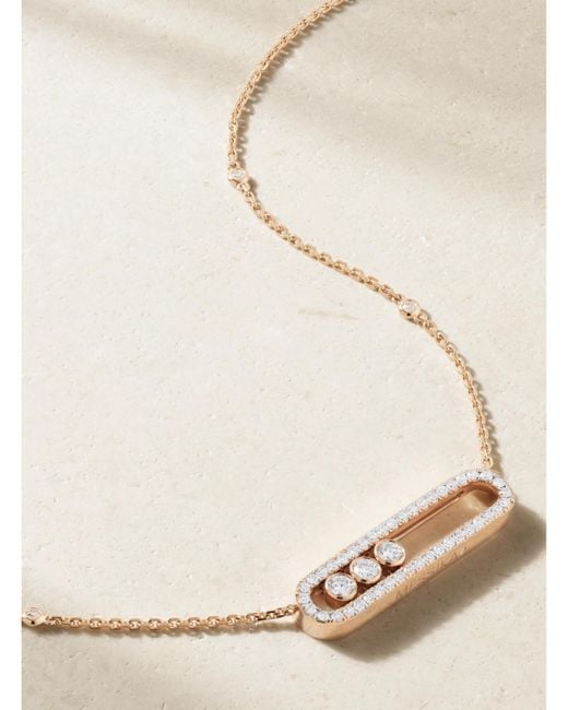 Messika Natural Move 18-Karat Rose Diamond Necklace