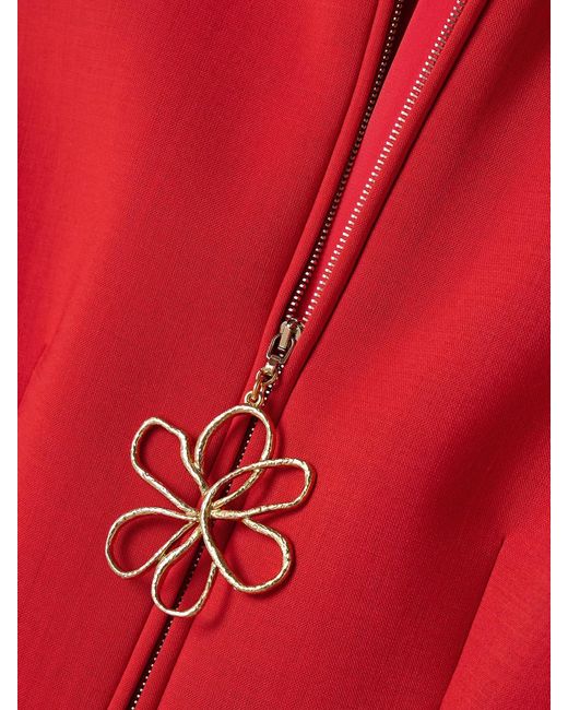 Oscar de la Renta Red Ponte Mini Dress