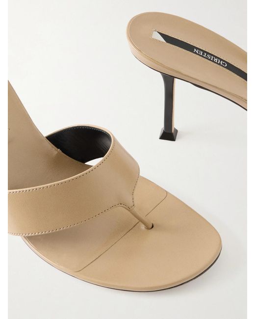 Christen Natural Helix 75 Leather Thong Sandals