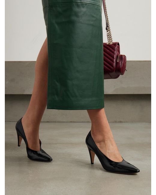 Escarpins En Cuir Verni Amelia 85 Gianvito Rossi en coloris Black