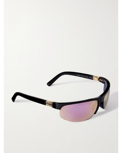 Miu Miu Pink D-Frame Acetate Sunglasses