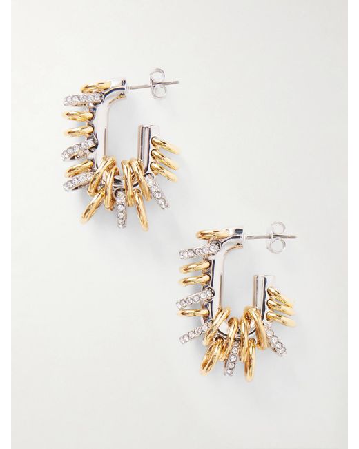 Rabanne Metallic Punk Xl Two-Tone And Earrings