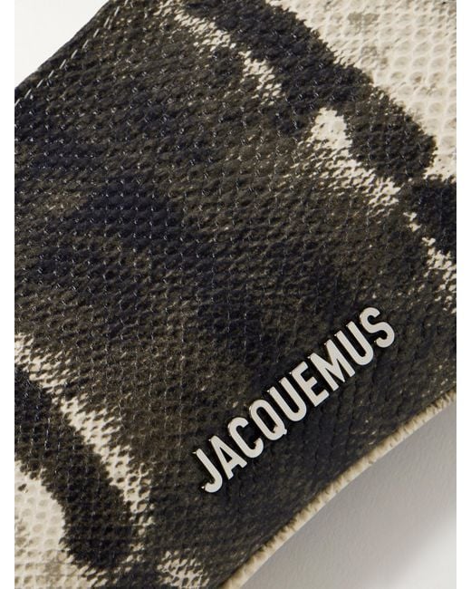 Jacquemus White Le Bisou Perle Embellished Snake-Effect Leather Shoulder Bag