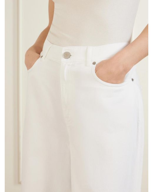 La Ligne White High-Rise Wide-Leg Jeans