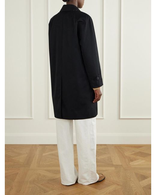 Burberry Black Cotton-Gabardine Coat