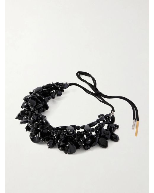 Dries Van Noten Black Embellished Necklace