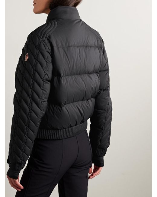Moncler Black Anaga Quilted Down Ski Jacket