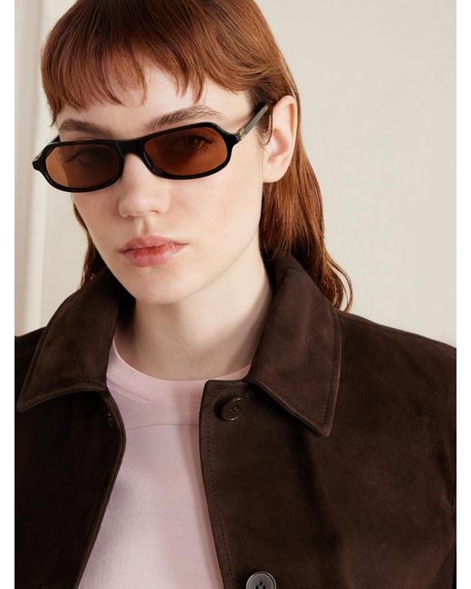 Miu Miu Black Round-Frame Acetate Sunglasses