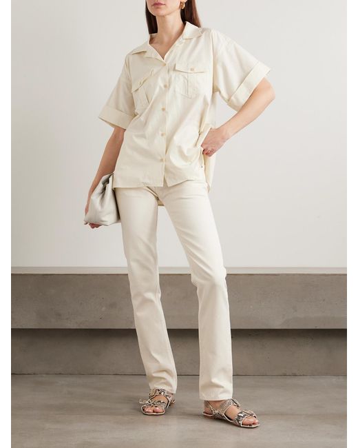 Jamie Haller White The Low Low-Rise Slim-Fit Jeans
