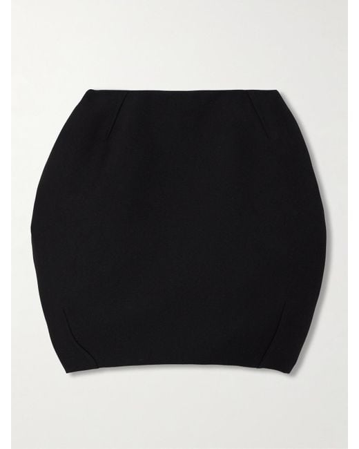 Bally Black Bubble Minirock Aus Woll-Twill